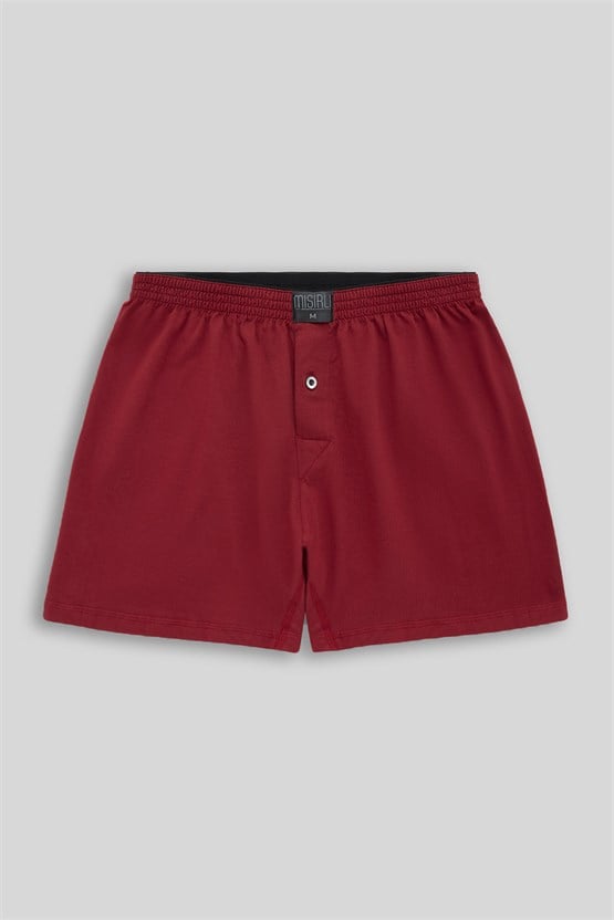 Mısırlı Erkek Pamuklu Ares Şort  Boxer Bordo