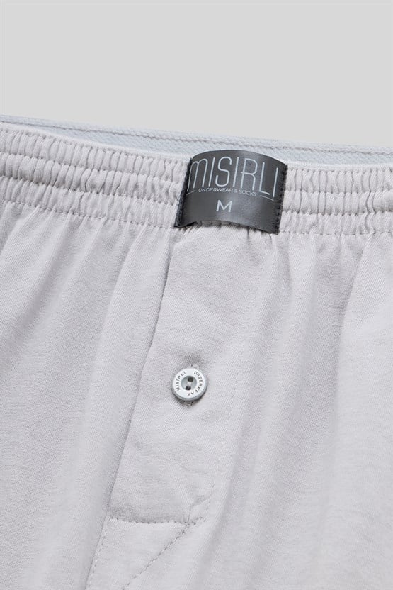 Mısırlı Erkek Pamuklu Ares Şort  Boxer Gri