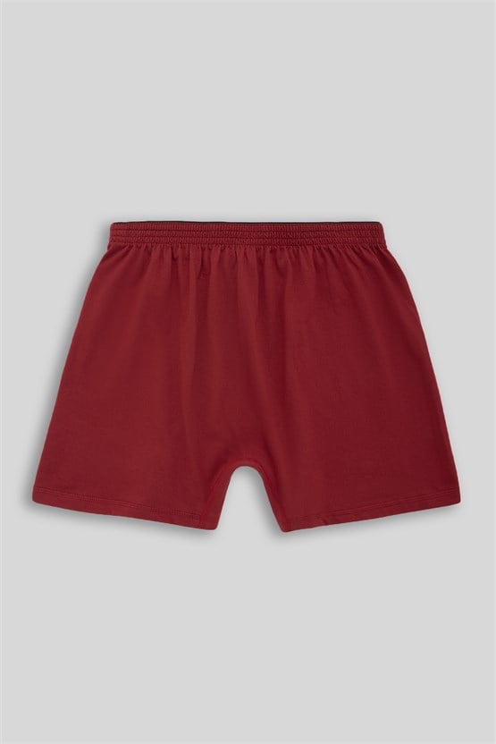 Mısırlı Erkek Pamuklu Ares Şort  Boxer Bordo