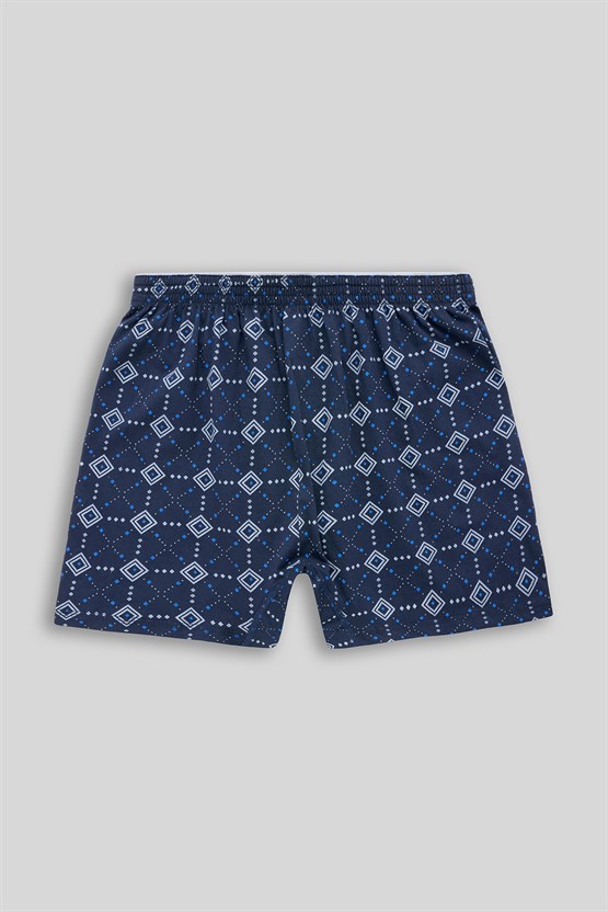 Mısırlı Erkek Pamuklu Artemis Desenli Şort Boxer Baklava Desenli
