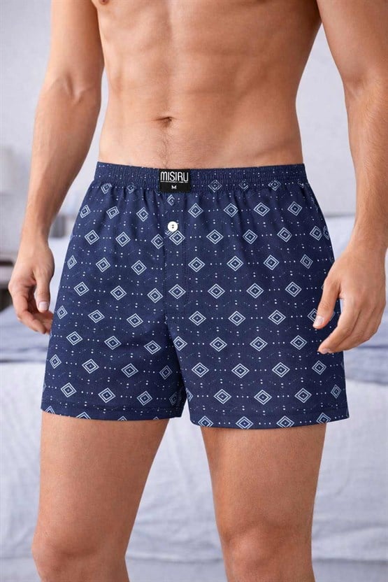 Mısırlı Erkek Pamuklu Artemis Desenli Şort Boxer Baklava Desenli