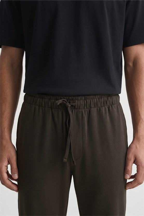 Mısırlı Erkek Pamuklu Beli Lastikli Jogger Haki