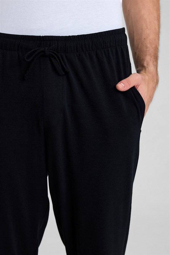 Mısırlı Erkek Pamuklu Beli Lastikli Jogger Siyah