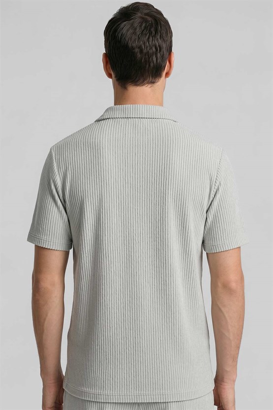 Mısırlı Erkek Polo Yaka T-shirt Gri