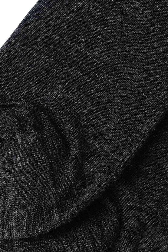 Mısırlı Erkek Soft Wool (Koyun Yünü) Tekli Soket Çorap Antrasit