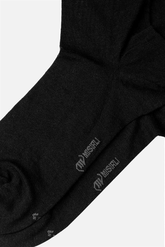 Mısırlı Erkek Soft Wool (Koyun Yünü) Tekli Soket Çorap Siyah