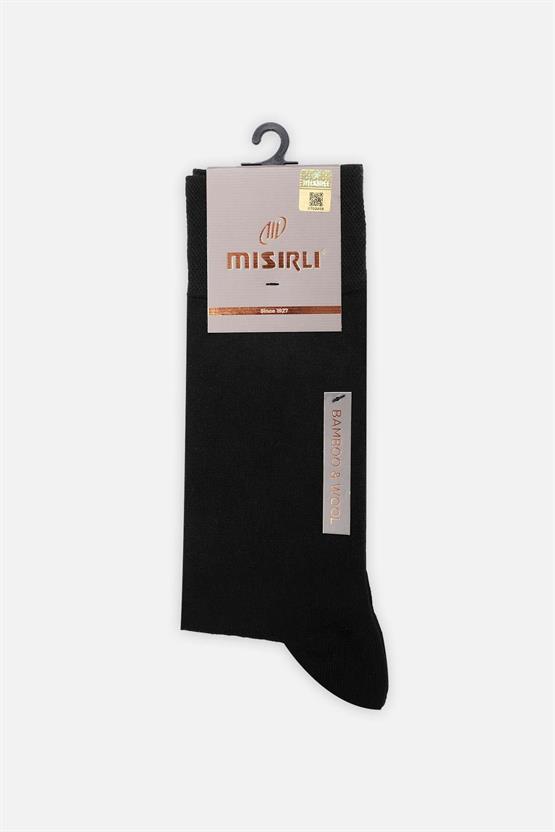 Mısırlı Erkek Yün Bambu Tekli Soket Çorap Siyah