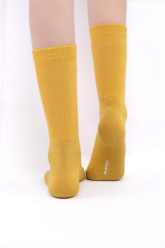 Mısırlı Kadın %10 GÜMÜŞ Madeni İçerikli Soket Çorap Sarı