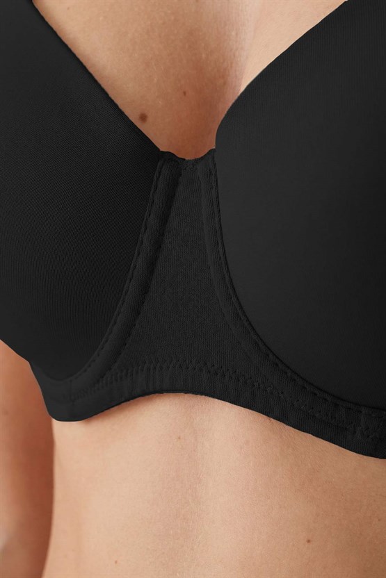 Mısırlı Kadın 2li Ekonomik Paket Desteksiz Toparlayıcı Micro Sütyen Set D Cup Seçeneği Siyah-Beyaz