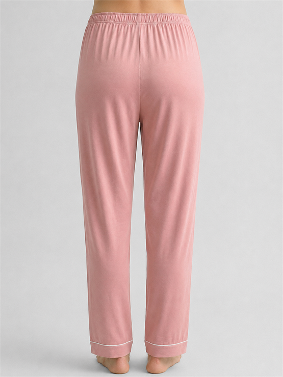 Mısırlı Kadın Bambu Beli Lastikli  Pijama Alt Toz Pembe