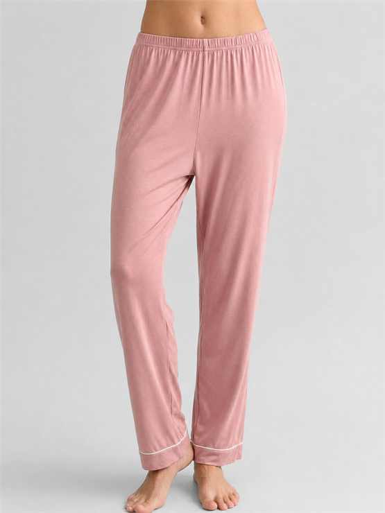 Mısırlı Kadın Bambu Beli Lastikli  Pijama Alt Toz Pembe