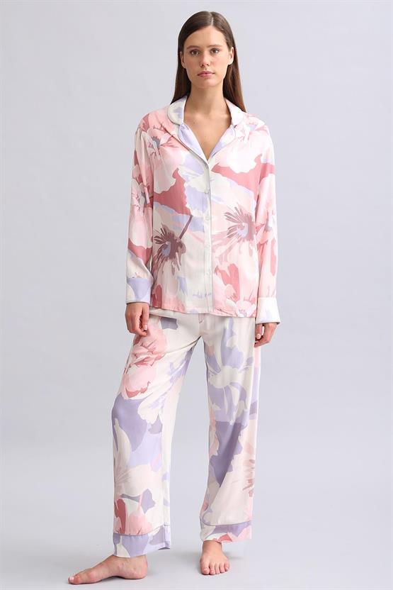 Mısırlı Kadın Bambu Pijama Altı Koyu Lila