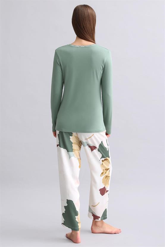 Mısırlı Kadın Bambu Sweatshirt Çağla Yeşili