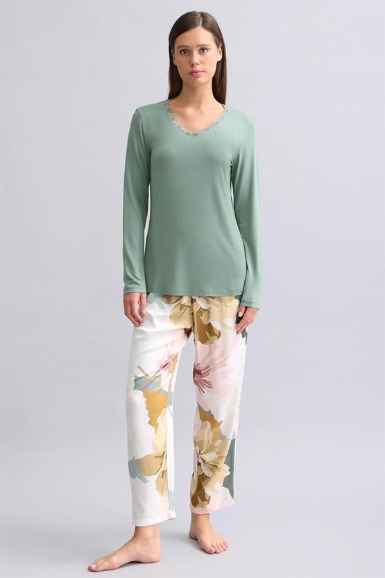 Mısırlı Kadın Bambu Sweatshirt Çağla Yeşili