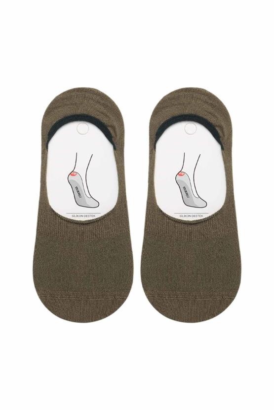 Mısırlı Kadın Bambu Tekli Yazlık Babet Çorap Haki