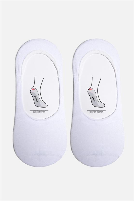 Mısırlı Kadın Bambu Tekli Yazlık Babet Çorap Beyaz