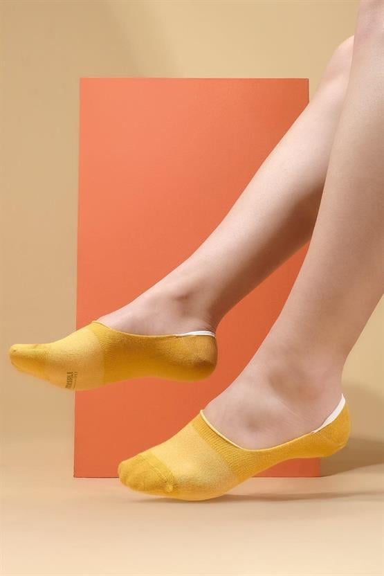 Mısırlı Kadın Bambu Tekli Yazlık Babet Çorap Sarı