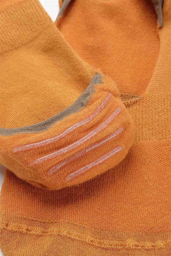 Mısırlı Kadın Bambu Tekli Yazlık Babet Çorap Hardal