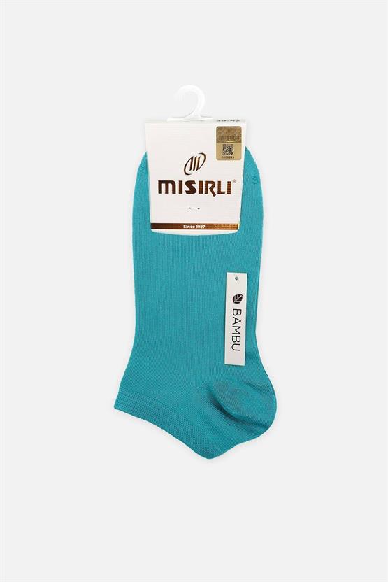 Mısırlı Kadın Bambu Tekli Yazlık Patik Çorap Mavi