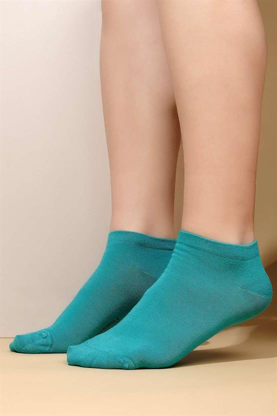 Mısırlı Kadın Bambu Tekli Yazlık Patik Çorap Mavi