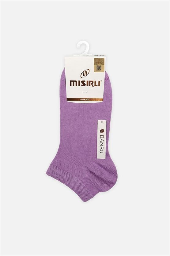 Mısırlı Kadın Bambu Tekli Yazlık Patik Çorap Mor