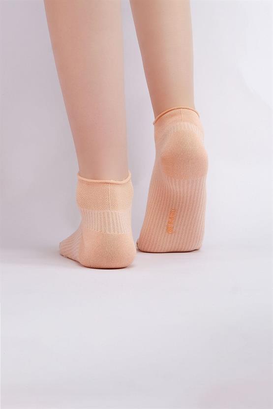 Mısırlı Kadın Bambu Tekli Yazlık Sneaker Çorap Somon