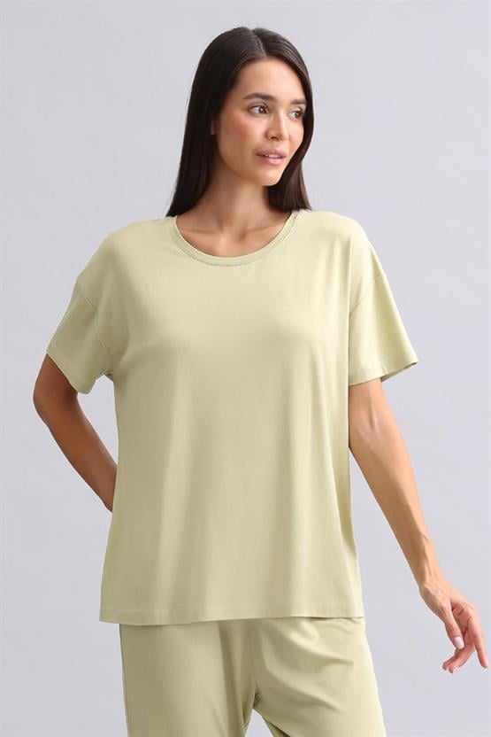 Mısırlı Kadın Bambu Tişört Adaçayı Yeşili
