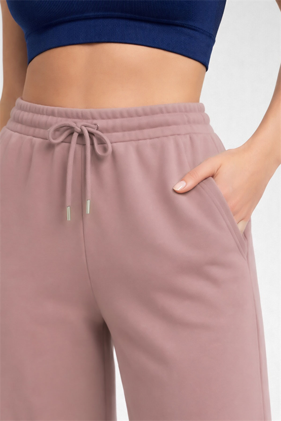 Mısırlı Kadın Düz Pantolon Gül Kurusu