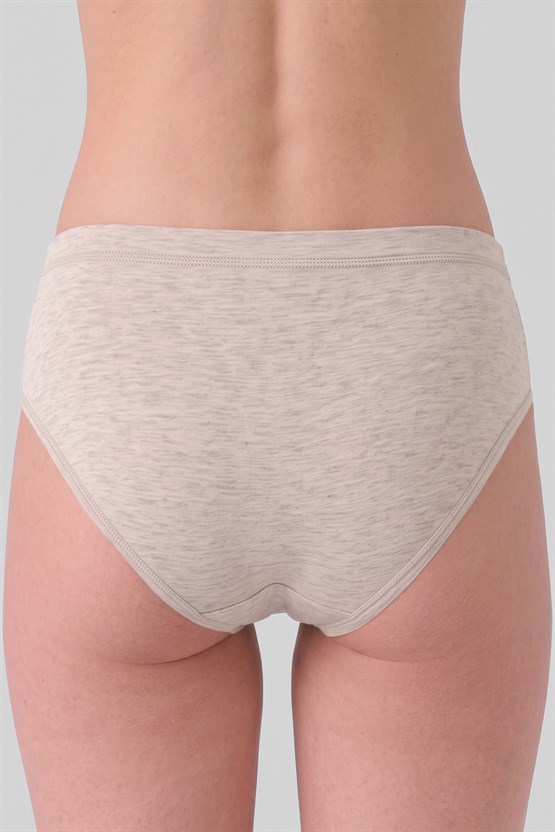 Mısırlı Kadın Gümüş Brief Slip Gri Melanj