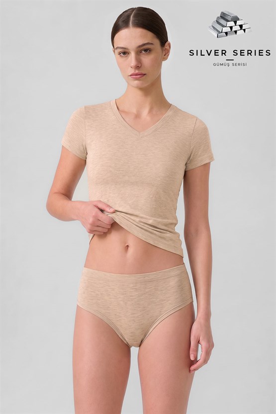 Mısırlı Kadın Gümüş Brief Slip Ten