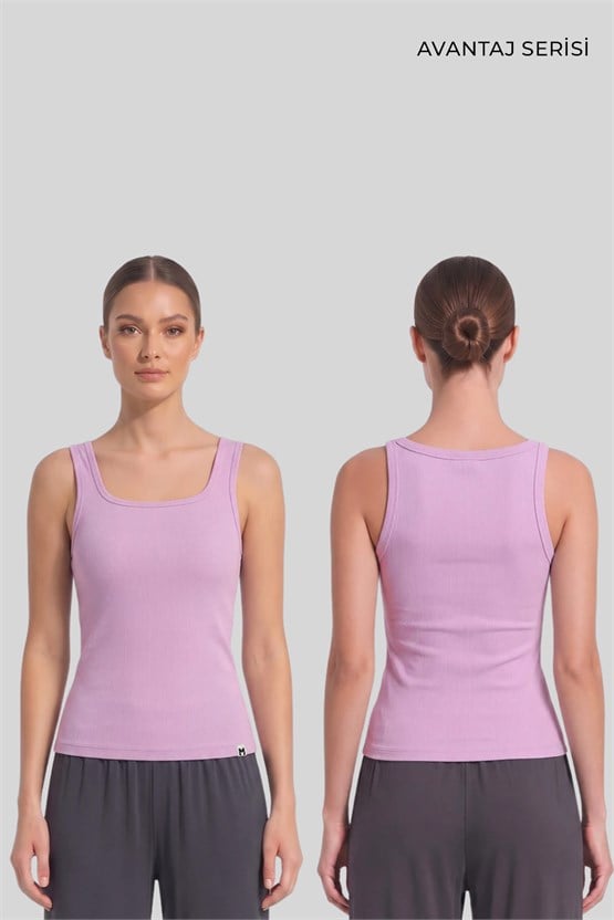 Mısırlı Kadın Kaşkorse Sırtı Kapalı Askılı Tshirt Açık Pembe