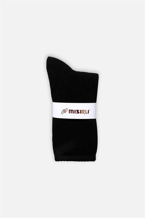 Mısırlı Kadın Kaşmir Tekli Soket Çorap Siyah