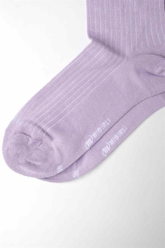 Mısırlı Kadın Merserize Tekli Soket Çorap Lila