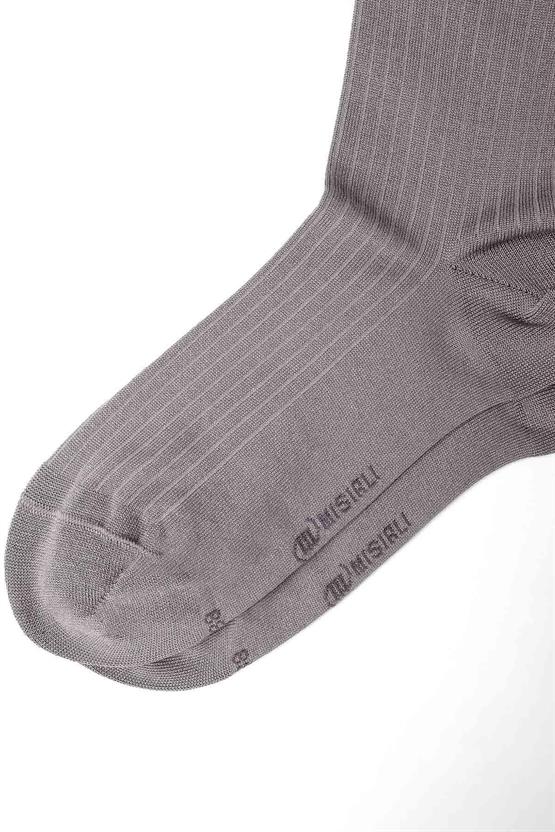 Mısırlı Kadın Merserize Tekli Soket Çorap Gri