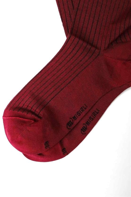 Mısırlı Kadın Merserize Tekli Soket Çorap Kırmızı