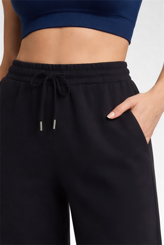 Mısırlı Kadın Modal Düz Paça Pantolon Antrasit