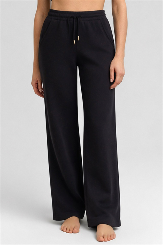 Mısırlı Kadın Modal Düz Paça Pantolon Antrasit