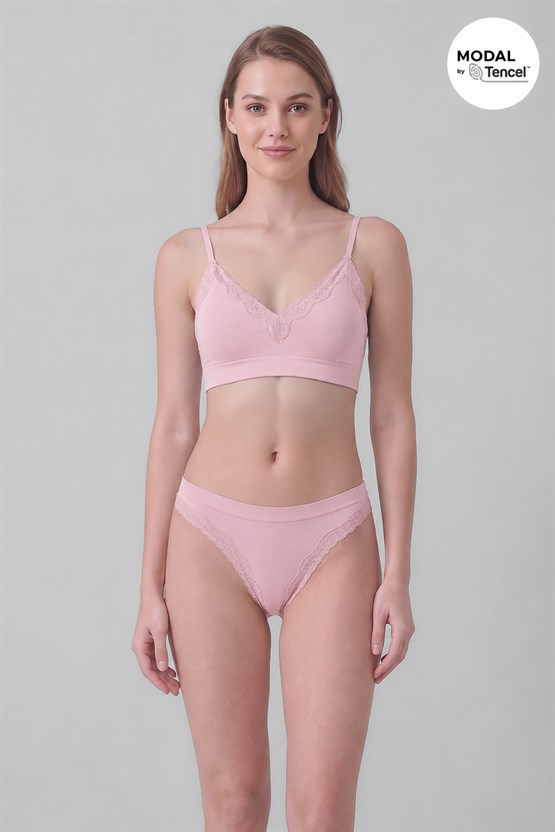 Mısırlı Kadın Modal Seamless Brief Slip Pudra