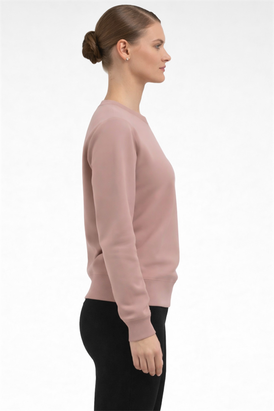 Mısırlı Kadın Modal Sweatshirt Gül Kurusu