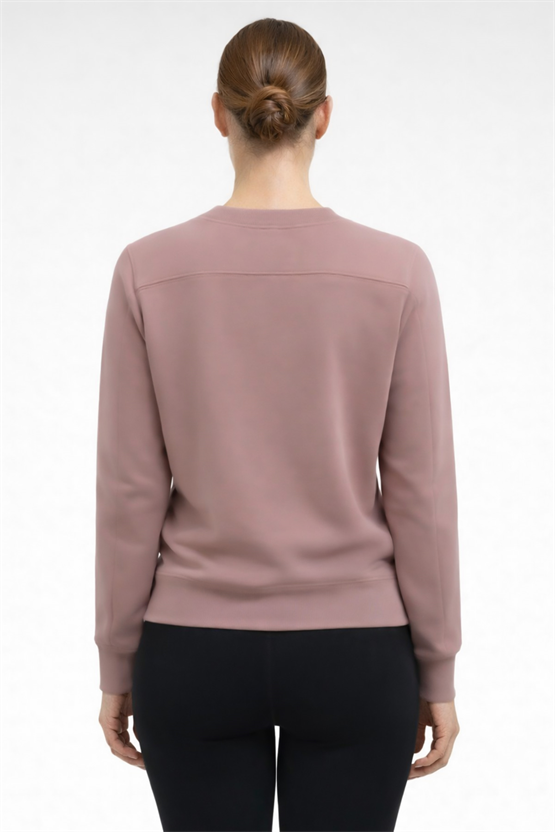 Mısırlı Kadın Modal Sweatshirt Gül Kurusu