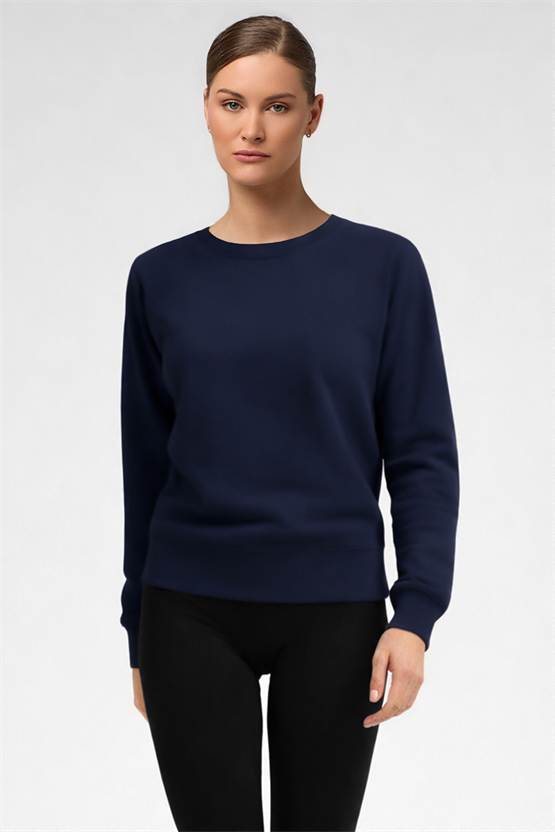 Mısırlı Kadın Modal Sweatshirt Koyu Lacivert