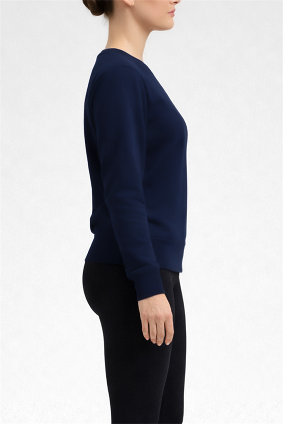 Mısırlı Kadın Modal Sweatshirt Koyu Lacivert