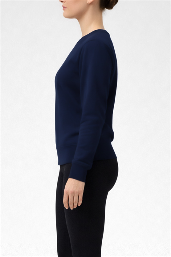 Mısırlı Kadın Modal Sweatshirt Koyu Lacivert