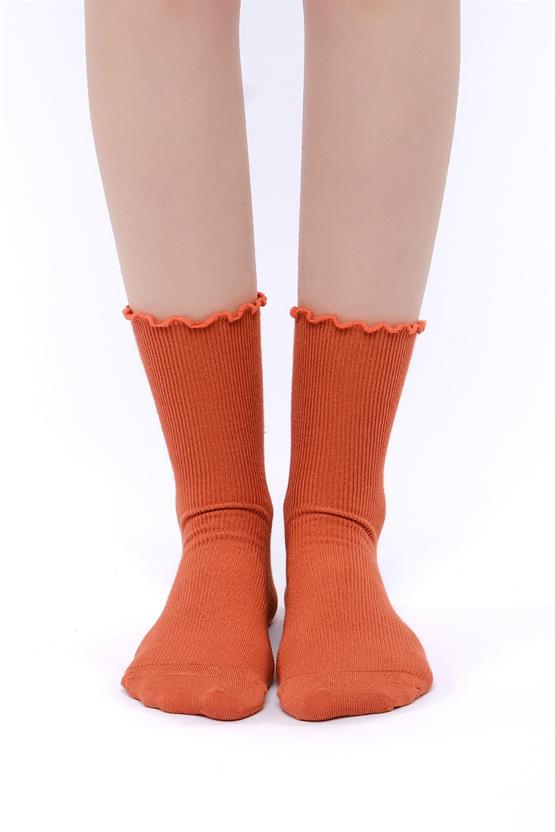 Mısırlı Kadın Modal Tekli Soket Çorap Kiremit