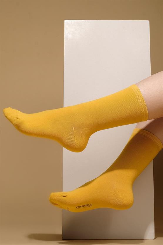 Mısırlı Kadın Modal Tekli Soket Çorap Sarı