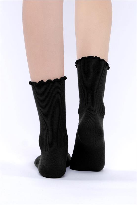 Mısırlı Kadın Modal Tekli Soket Çorap Siyah