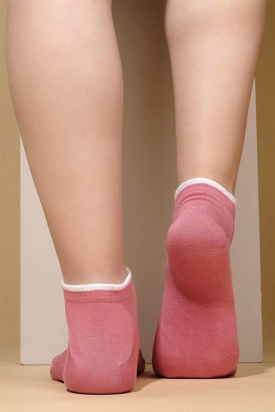 Mısırlı Kadın Modal Tekli Yazlık Sneaker Çorap Pembe