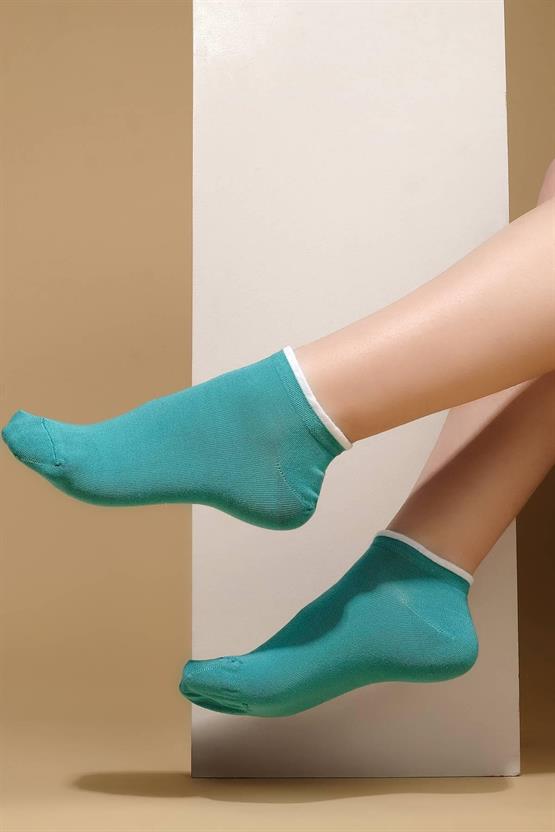 Mısırlı Kadın Modal Tekli Yazlık Sneaker Çorap Mavi