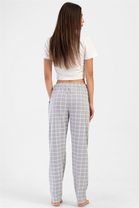 Mısırlı Kadın Pamuklu Pijama Altı Taş