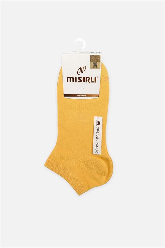 Mısırlı Kadın Pamuklu Tekli Yazlık Patik Çorap Sarı